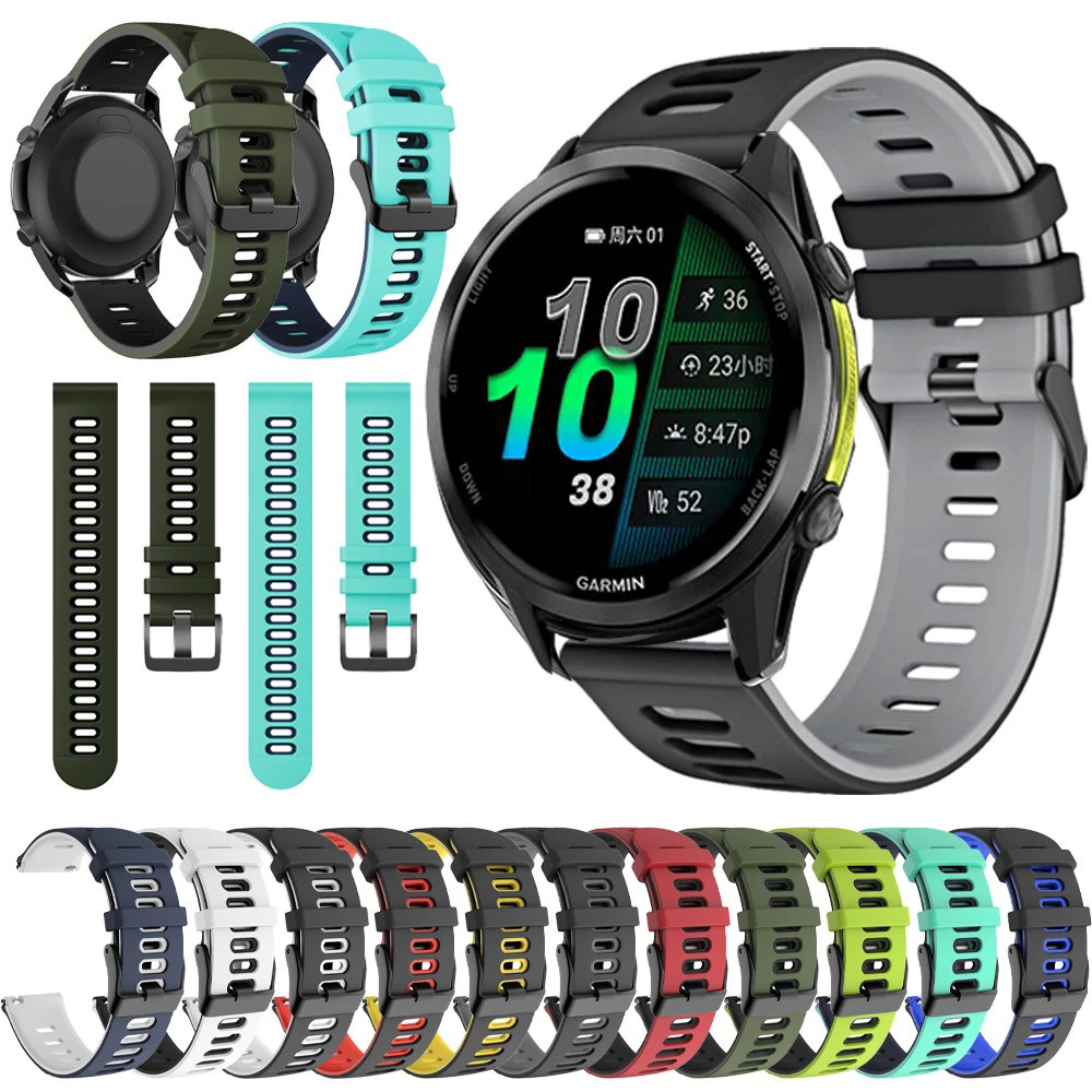 สายยางกีฬาสําหรับผู้เบิกทาง Garmin 970 570 สมาร์ทวอท์ชว่ายน้ําซิลิโคนสายนาฬิกาอ่อน 22 มม.สําหรับ For