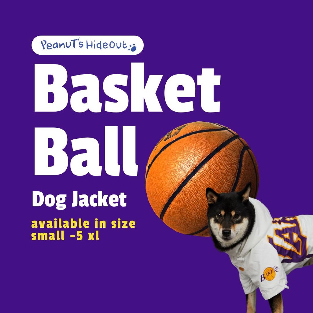 เสื้อแจ็คเก็ตสุนัข Lakers