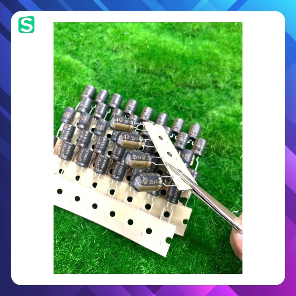 [ 2 ชิ้น ] ELNA SILMIC II CAPACITOR 25V 47UF 25V, 25V47UF, 47UF25V (ขนาด 8x12x5mm )