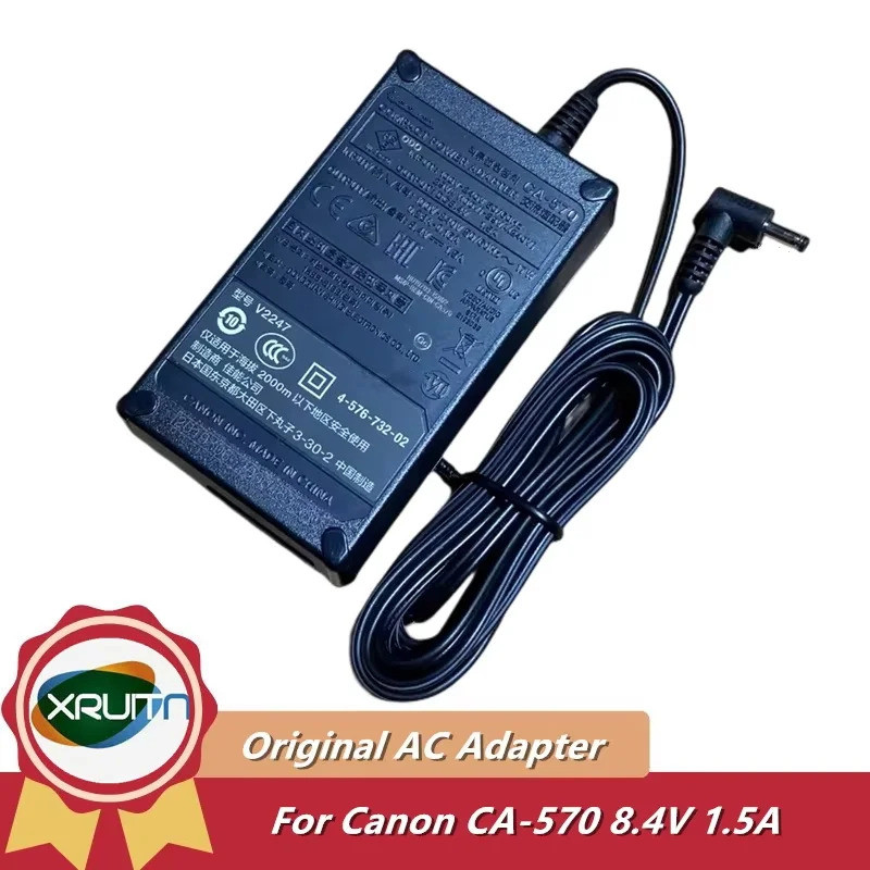 ของแท้ CA-570 V2247 8.4V 1.5A อะแดปเตอร์ AC Power Charger สําหรับ Canon กล้องวิดีโอ Vixia Legria HF 