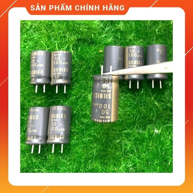 ELNA SILMIC II CAPACITOR 50V 100UF, 50V100UF, 100UF50V, 100UF 50V (13x22x5.5mm)