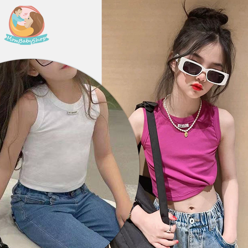 เสื้อกล้ามเด็กหญิง ไม่มีแขน เหมาะกับหน้าร้อน