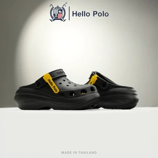Hello Polo รุ่น HP8052 รองเท้าหัวโต รองเท้าแตะรัดส้น ติดตัวจิ๊บบิทได้ แฟชั่นผู้หญิง ทรงมินิมอล ยาง EVA พื้นหนา 6 CM