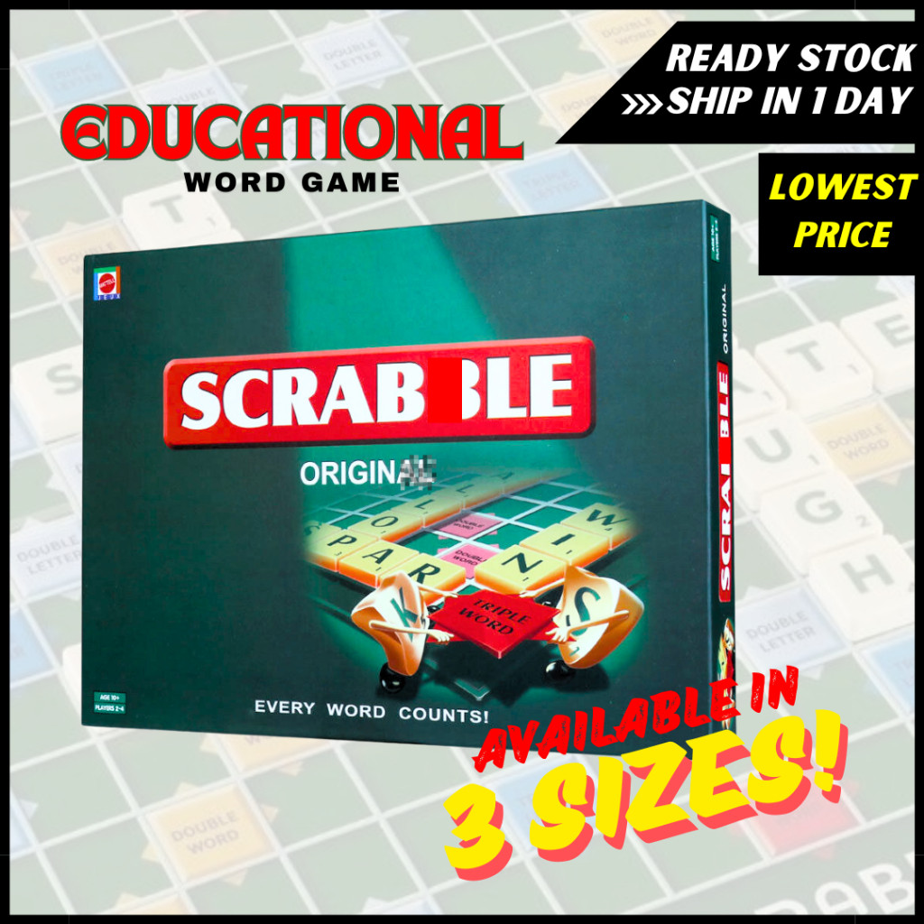 Scrabble Word Matching Crossword Board Game Word Game Letter Game Card Game Education Kids Family Fr