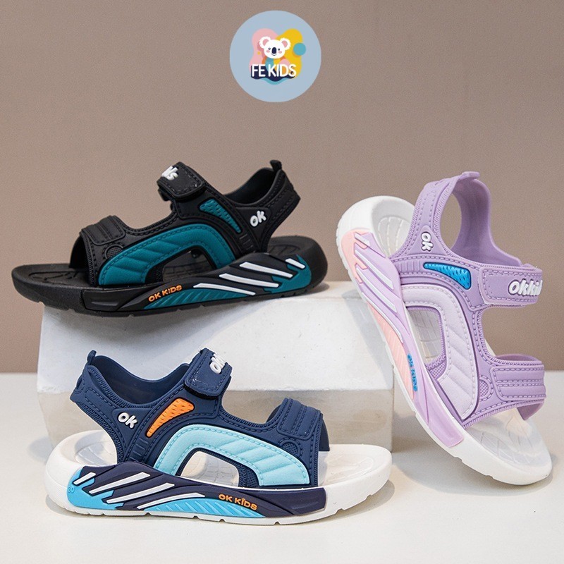 อายุ 4.5-10+Yrs Active Boy Girl รองเท้าแตะเด็กรองเท้าแตะขนาด 26-35 รองเท้าแตะ Selipar Budak by FE