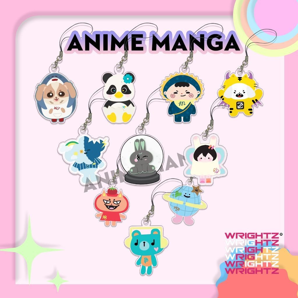 OTP ที่วางโทรศัพท์มาสคอต OTP ที่วางโทรศัพท์เหมืองผสมครบชุด WrightZ วัสดุไมกาโปร่งใส