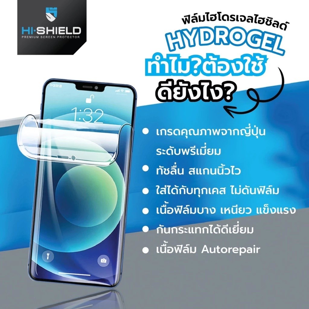 ฟิล์มไฮโดรเจล แบบด้าน Hi shield Google Pixel 9 8 7 6 Pro / 6A / 5a / 4 / 4a / 3 