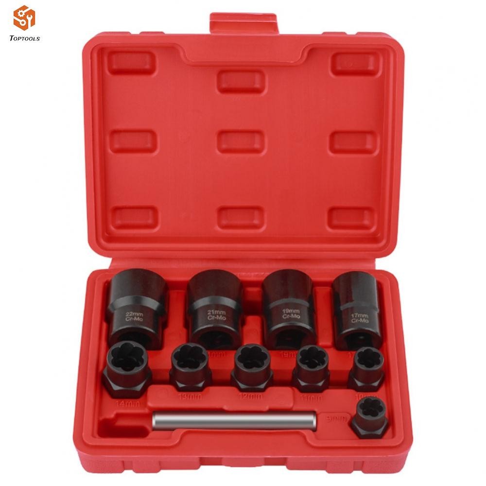 11PCS Socket Lug Nut Remover Extractor Stud Bolt Locking Wheel for impact driver