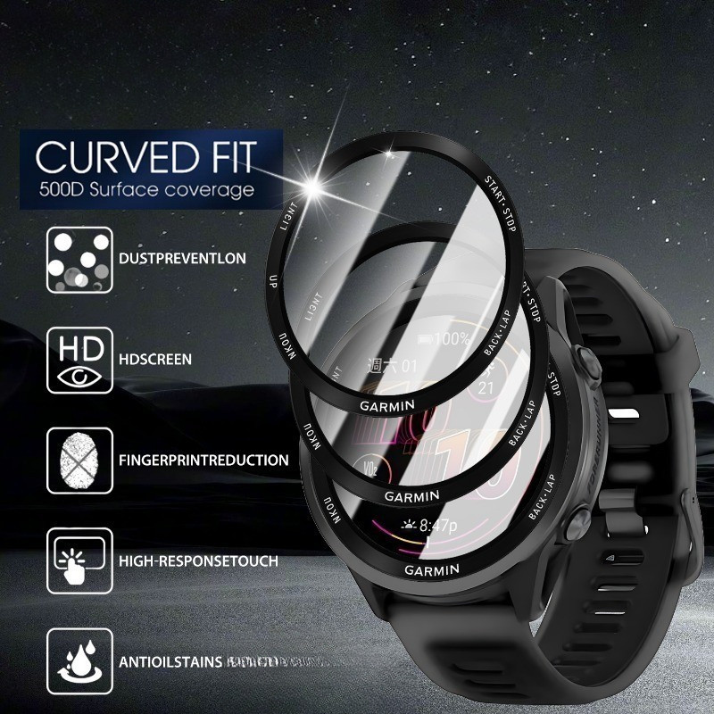 3 ชิ้นสําหรับผู้เบิกทาง Garmin 970 9H Anti-Shock ฟิล์มกระจกนิรภัยสําหรับผู้เบิกทาง Garmin 570 47 มม.