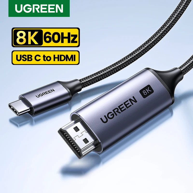 UGREEN สายที่รองรับ HDMI USB C ประเภท C ถึง 8K/60Hz 4K/120Hz สําหรับ Samsung Galaxy USB C ถึง HDMI 2.1