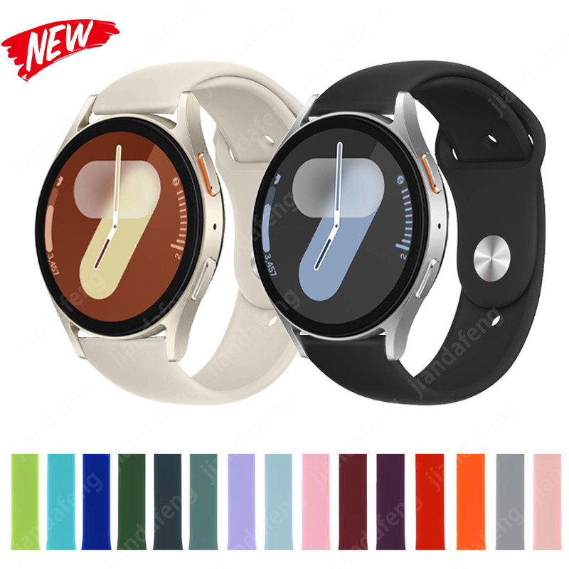 ซิลิโคนอ่อนนุ่มเปลี่ยนสายรัดข้อมือสายกีฬา สําหรับ Samsung Galaxy Watch 7/6/5/4/FE/Active/Classic/Gear