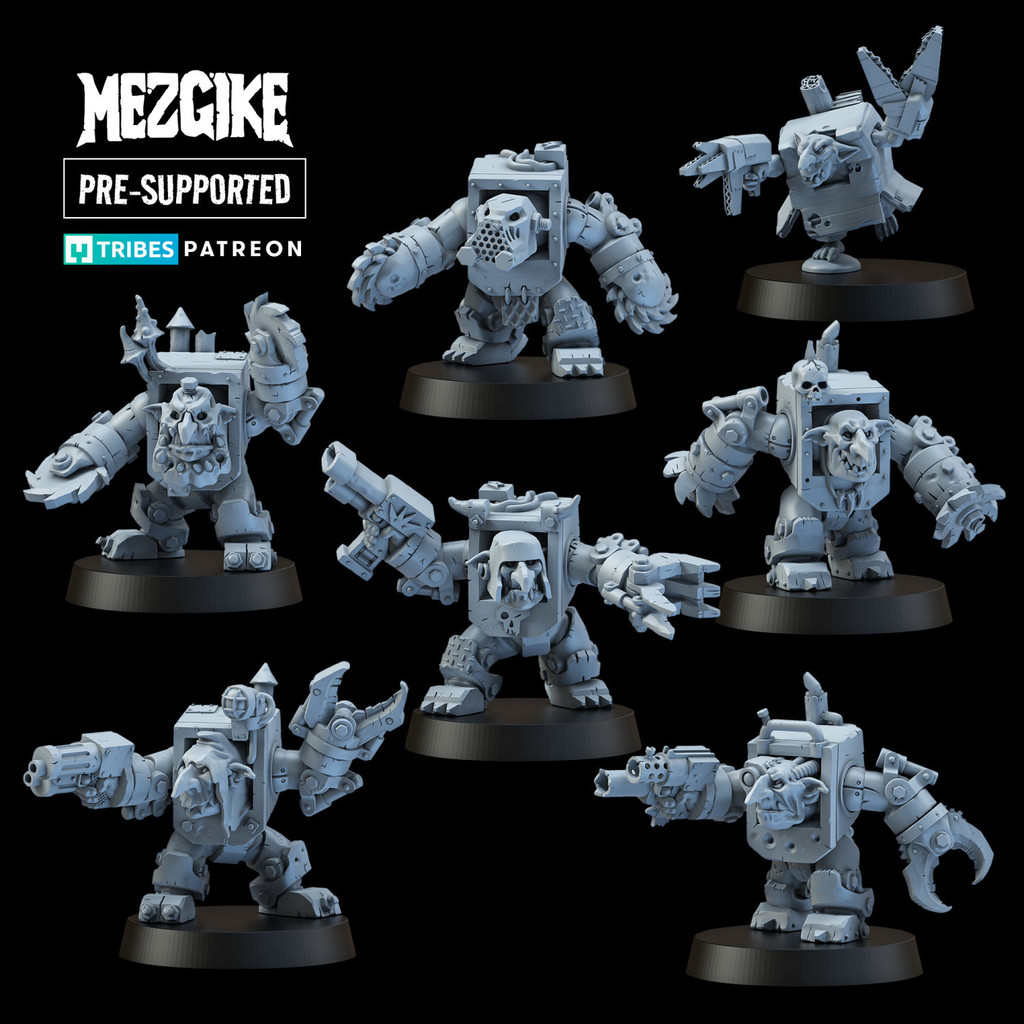 Warhammer Orc Butt boss Super Goblin War Chess Board Game Painting DIY 3D Printing 40K สีขาวรุ่น KIQ