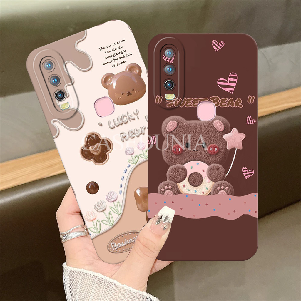 Vivo Y17 Y12 Y15 Y12i Y19 Y11 Z1 Pro Silicone - Be4r C0klat Motif - เคสแบบยืดหยุ่น - ตัวป้องกัน