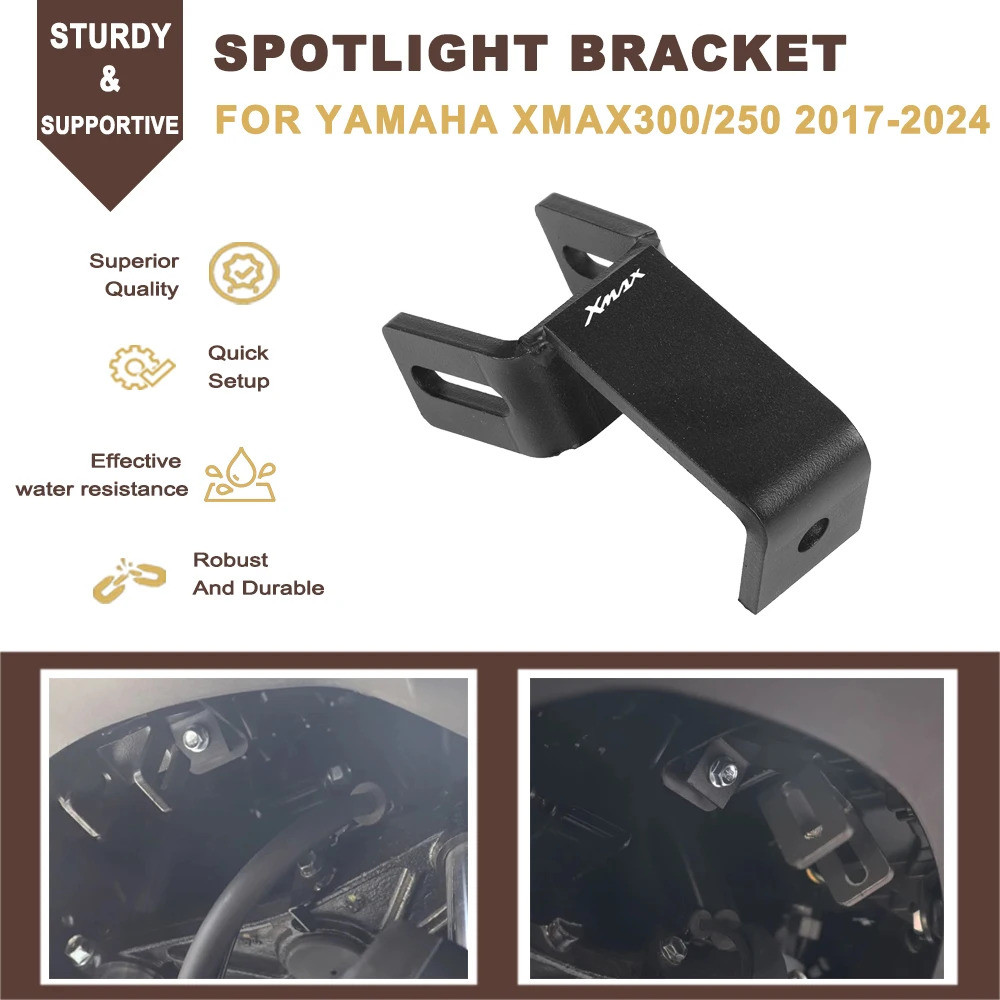 สําหรับYamaha XMAX300 XMAX250 XMAX 300 250 2017-2024 รถจักรยานยนต์หมอกSpotlight Bracket Spot Lightตัวบ่งชี้สนับสนุนชุด