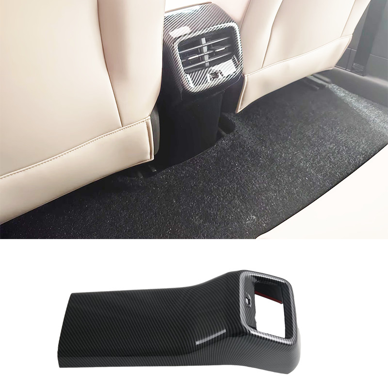 สําหรับ MG S5 MG ES5 2025 2026+ ABS คาร์บอนไฟเบอร์รถด้านหลัง AC Air Outlet Vent กรอบ Trim Anti Kick แผ่นอุปกรณ์ตกแต่งภายใน
