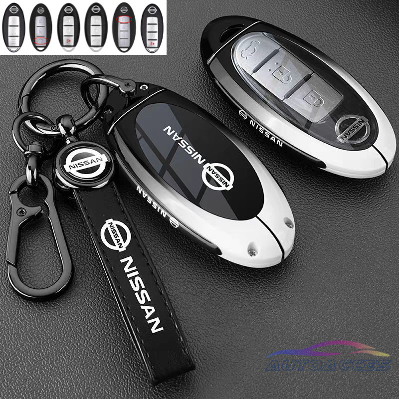 สังกะสีอัลลอยด์สําหรับ Nissan Teana Almera 2024 Aganito kicks 2023 Terra VE 2025 NP300 ADA รถ Remote Keybox พวงกุญแจอุปกรณ์เสริม
