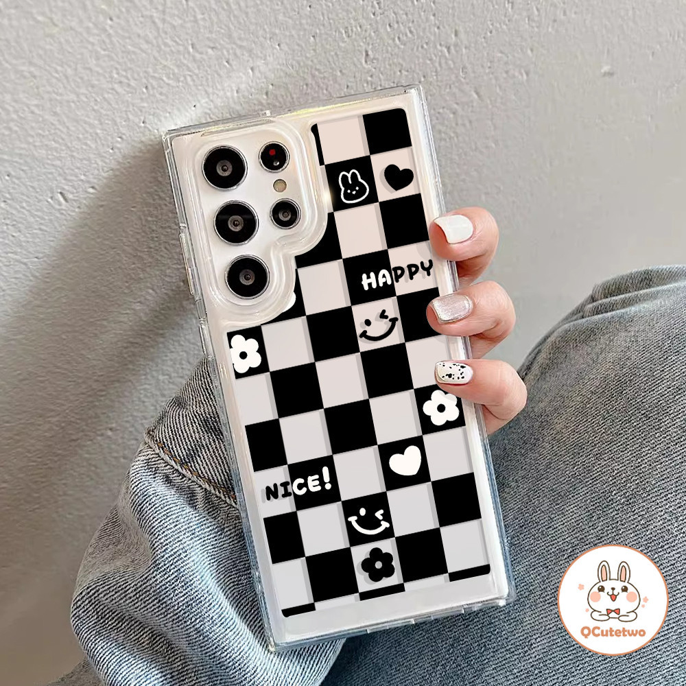 INS ตารางสีขาวพิมพ์เคสโทรศัพท์สําหรับ SAMSUNG S25 Ultra S25 S23 Ultra A53 5G A12 M12 A04 A04e ปกแข็ง