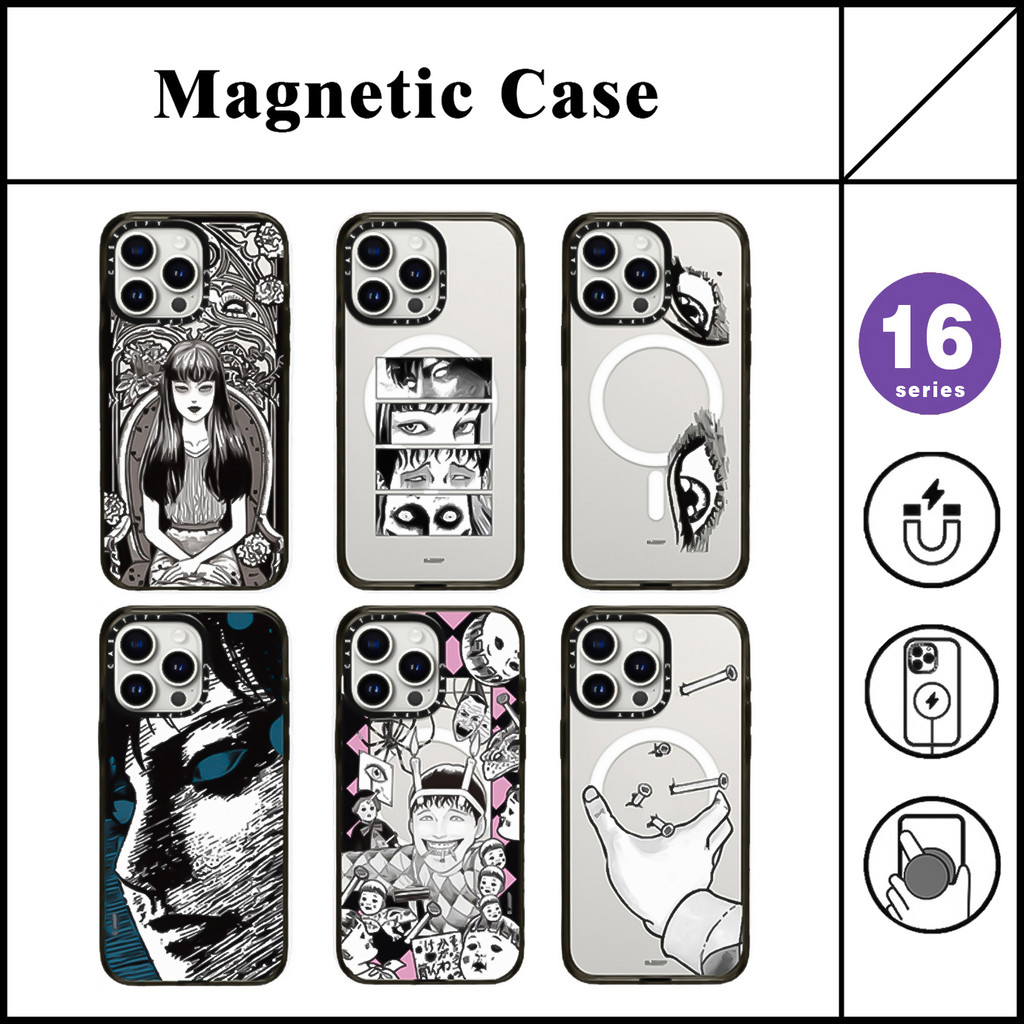 Junji Ito Collection Tomie Kawakami Magnetic เหมาะสําหรับiPhone1716 pro 15 max 14 plus 13 12 ซิลิโคนซิลิโคนแบบนุ่มสําหรับโทรศัพท์มือถือเคสห่อหุ้ม