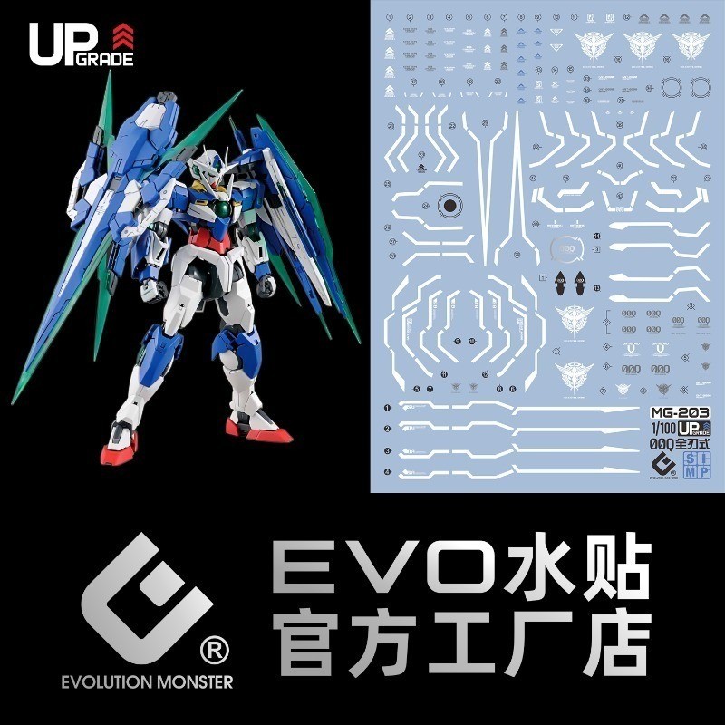 EVO Waterslide Decal MG 1/100 GNT-0000 00 QAN(T) Full Saber Mobile Suit Model Detail Parts DIY Fluor