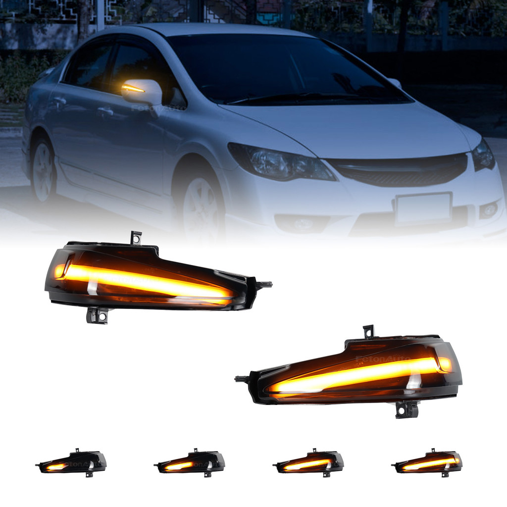 2 ชิ้น กระจกมองหลัง ไฟเลี้ยว สําหรับ Honda Civic Mk8 Sedan FA1 FA2 FA3 FA4 FA5