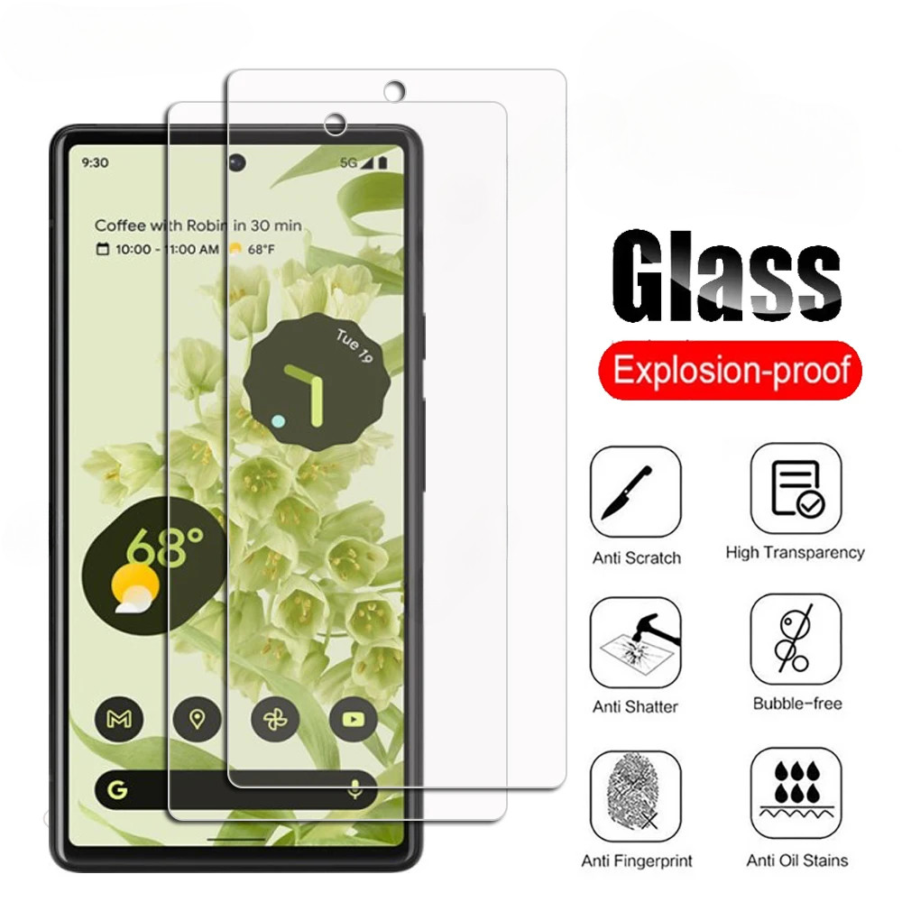 9H ป้องกันกระจกนิรภัยสําหรับ Google Pixel 6 7 8 6A 7A Pixel7a Pixel6 Pixel8 8Pro ป้องกันหน้าจอป้องกั
