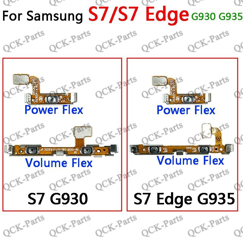 สําหรับ Samsung Galaxy S7 S7 Edge G935 G935F G935FD โทรศัพท์ปุ่มปรับระดับเสียงเปิดปิดคีย์ Flex Cable