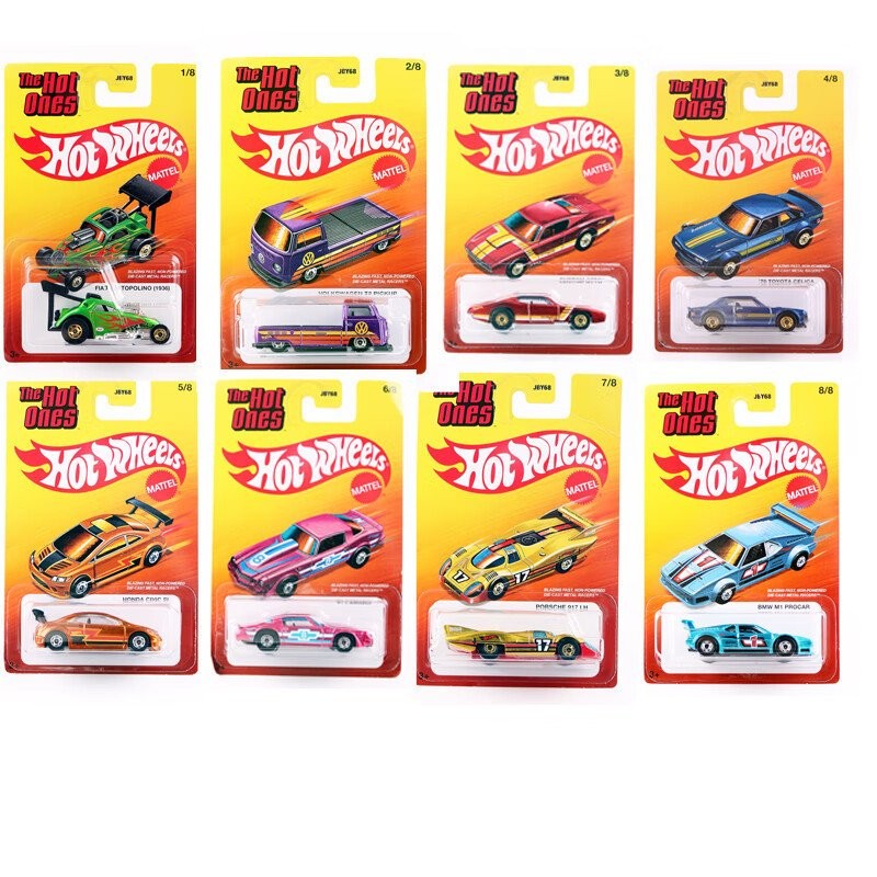 Hotwheels Retro Super Hot Alloy Car Model Volkswagen T2 BMW M1 Porsche 917 Honda Civic EDKF