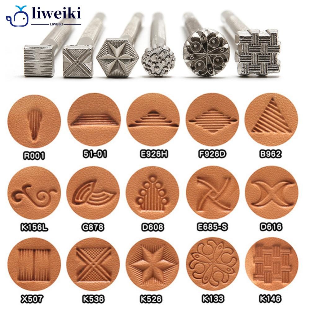 LIWEKI หนังชุดปั๊มโลหะ Punch เครื่องมือเครื่องปั้นดินเผาแสตมป์ DIY ดินเซรามิคแสตมป์ขี้ผึ้งหนัง Craft