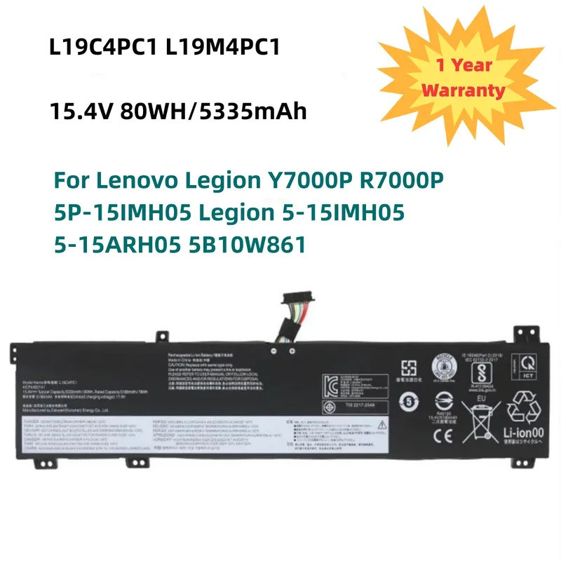 L19C4PC1 L19M4PC1 Laptop Battery For Lenovo Legion Y7000P R7000P 5P-15IMH05 Legion 5-15IMH05 5-15ARH