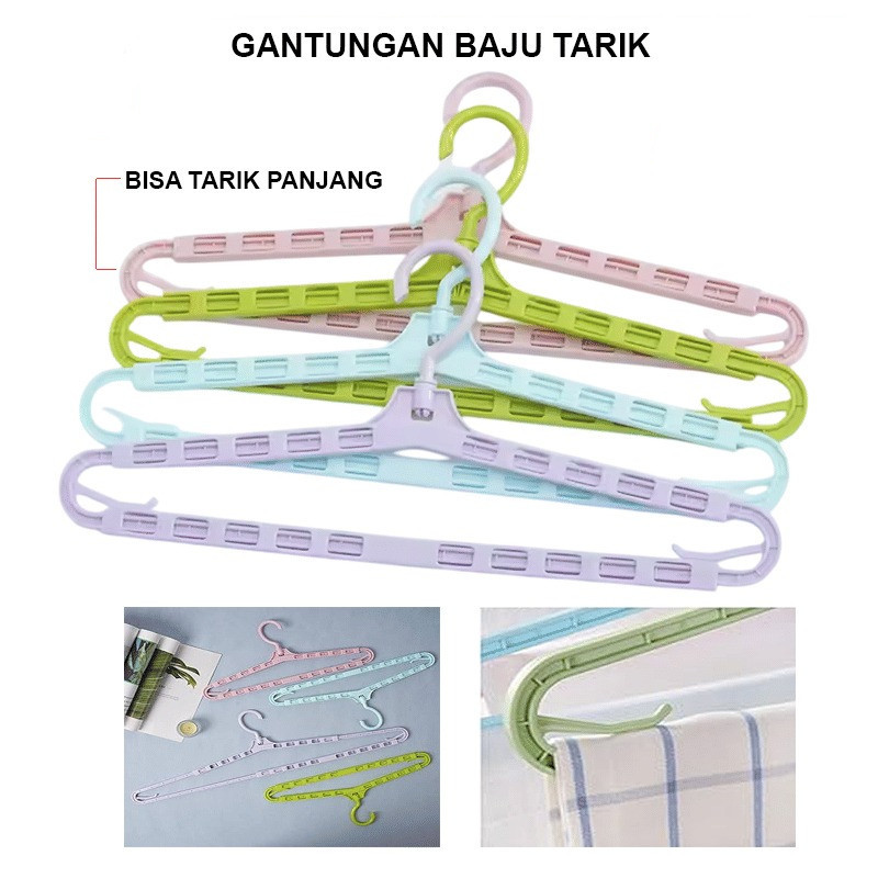 GANTUNGAN DHL บรรจุุภัณฑ์ 5 ชิ้น PULL-OUT เสื้อผ้าที่แขวน / WIDE PULL-OUT เสื้อผ้า