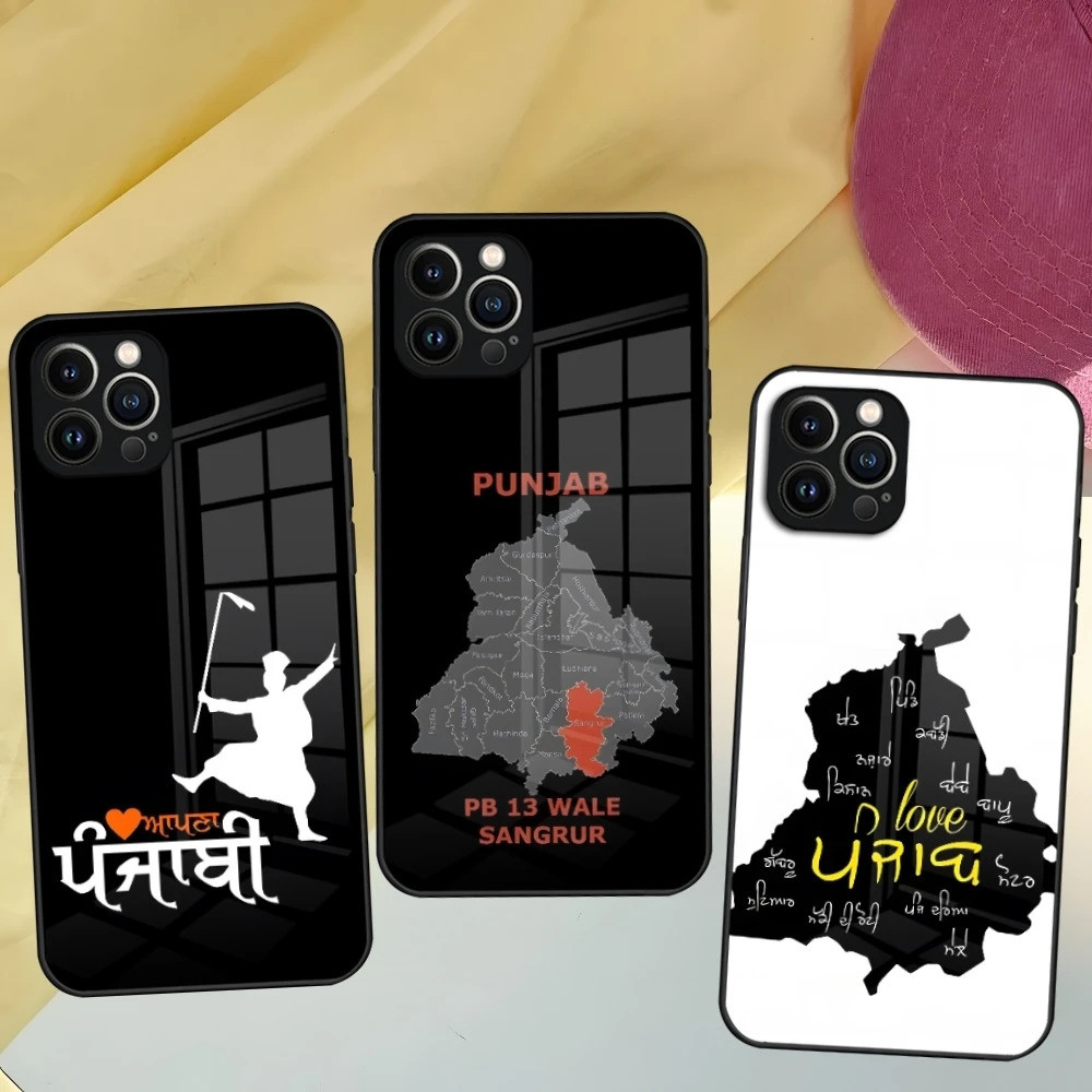 BK-1 Punjab แผนที่เคสโทรศัพท์สําหรับ Iphone 16 17,15 14 12 11 13 Pro Max Mini 8 X Xr Xs Puls ฝาครอบก