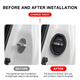 4 ชิ้น Toyota ซิลิโคนรถประตูล็อคฝาครอบป้องกันประตูล็อคโช้คอั…