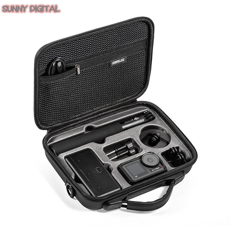 เหมาะสําหรับ DJI Action 5 pro/Action 4/Action 3 กล้องกีฬาครบชุดกระเป๋าเดินทางแบบพกพากระเป๋าอุปกรณ์เสริม