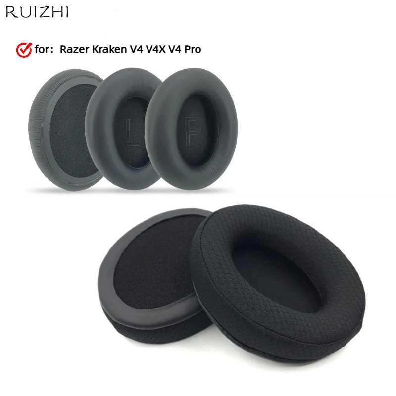 เปลี่ยนแผ่นรองหูฟังสําหรับ Razer Kraken V4 V4X V4Pro หูฟังหน่วยความจําโฟมแผ่นรองหูฟัง EarPads