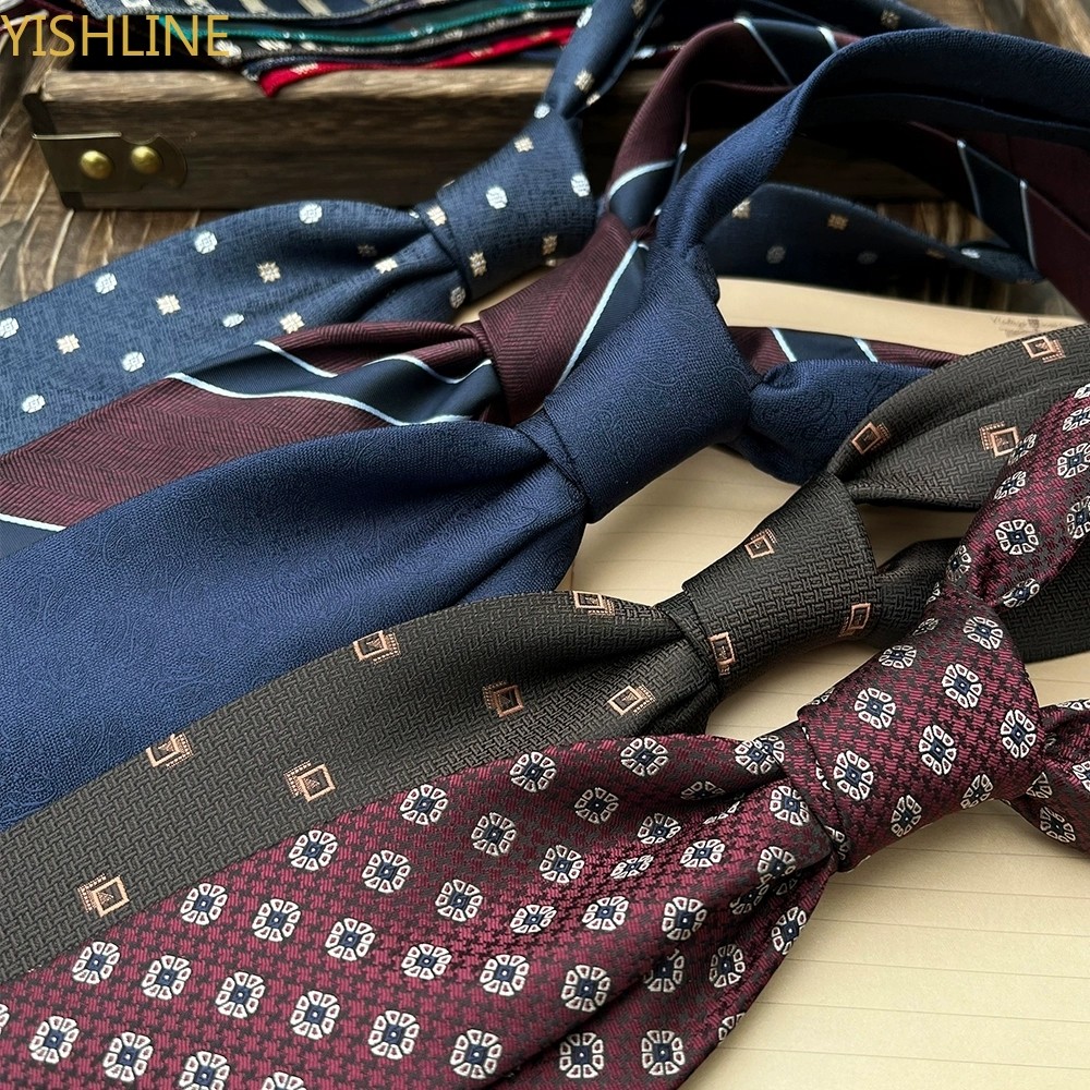 ใหม่อินเทรนด์น้ําเงินสีน้ําตาลเนคไทสําหรับชาย 7 ซม.อย่างเป็นทางการธุรกิจคอ Tie เสื้อชุด Cravat Tuxedo