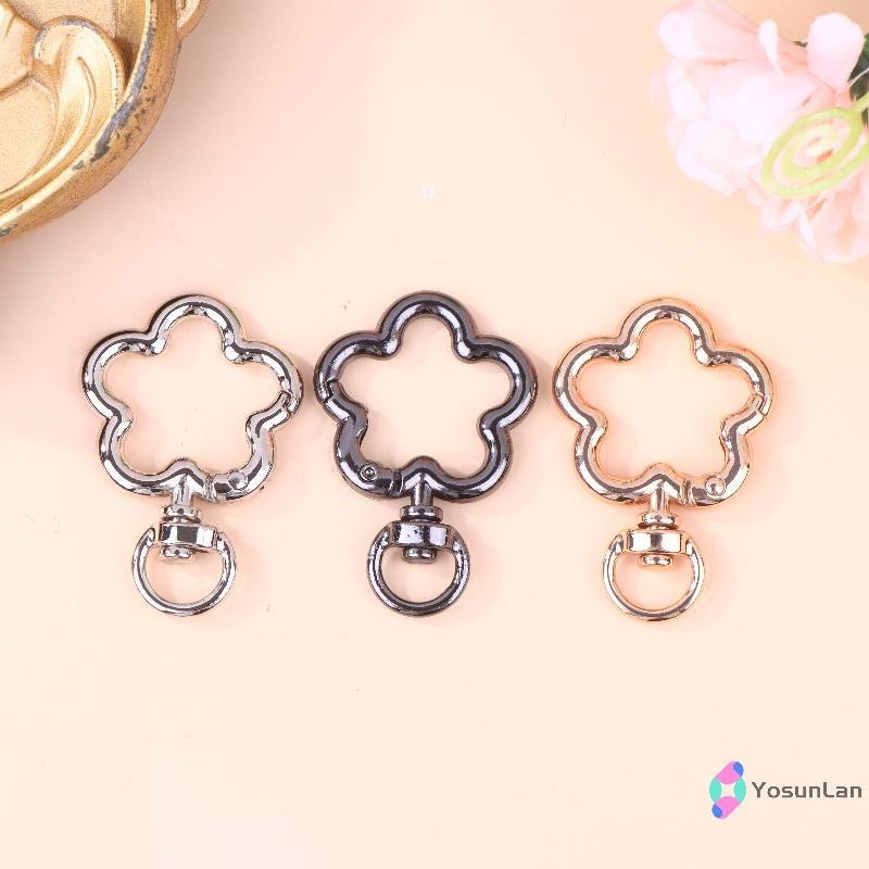 YosunLan] 5 ชิ้นโลหะผสมสังกะสีดอกไม้หมุน Lobster Claw Clasps หมุน Lanyards Trigger Snap Hooks สายคล้องคอสําหรับ DIY กระเป๋าพวงกุญแจแหวนใหม่