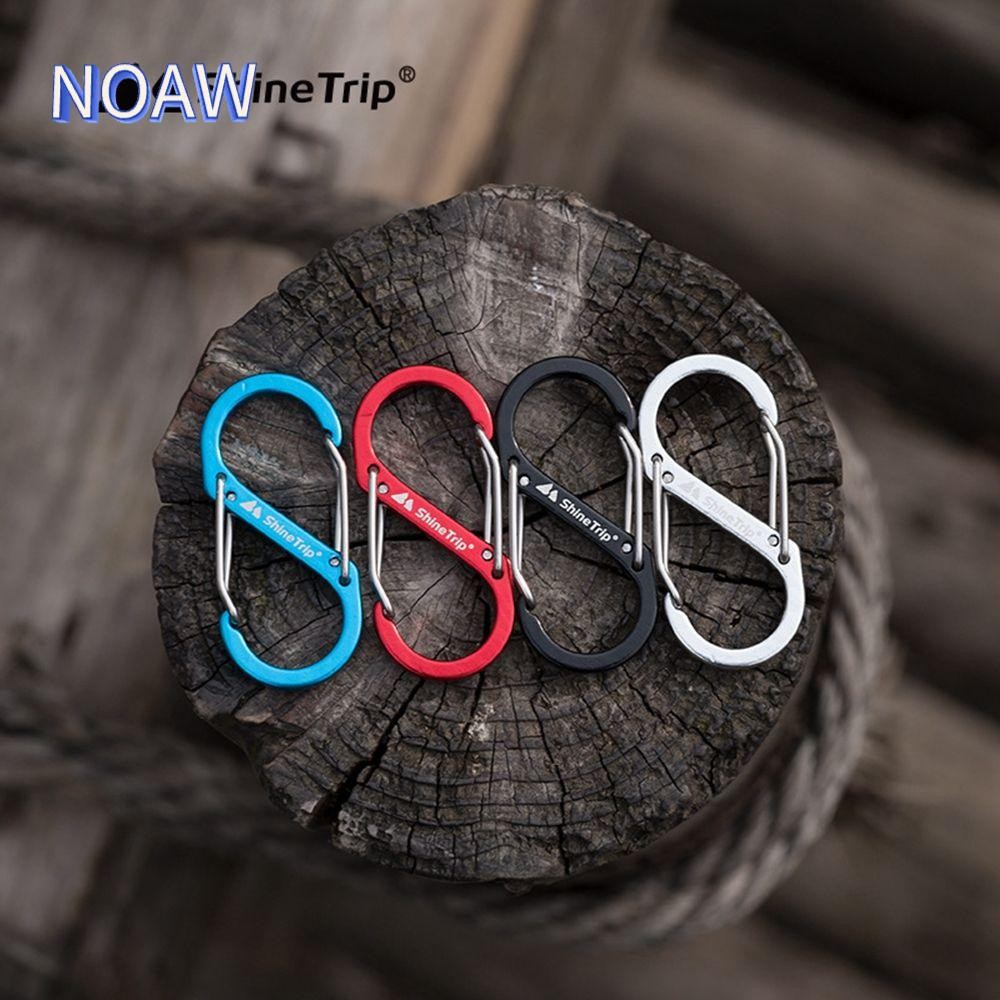 คาราบิเนอร์โค้งแบบ S สำหรับOutdoor พร้อมให้เลือก 4 สี มีระบบป้องกันการเปิดโดยไม่ได้ตั้งใจและเหมาะสำหรับใช้ในงานภายนอกที่ต้องการความปลอดภัย