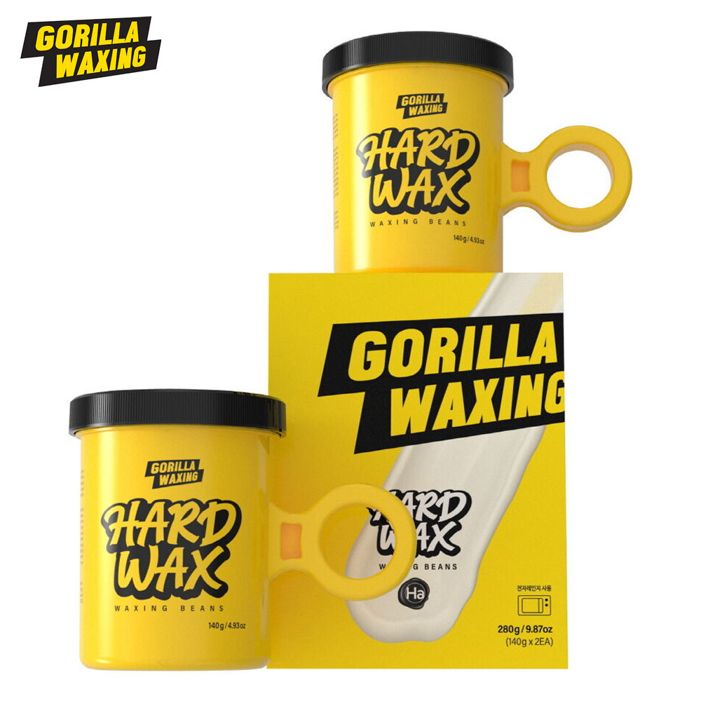 GORILLA Korea PGHW01 Hard Wax Beans 140g×2 Set Premium Hair Removal Waxing Kit