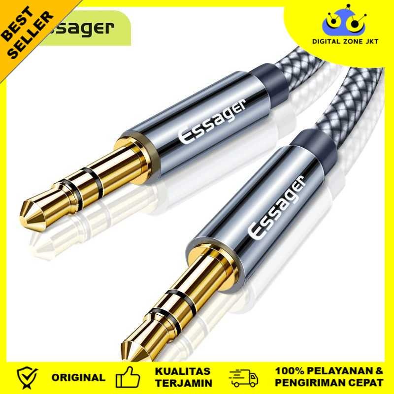ESSAGER 3.5 มม.AUX Cable Audio Male to Male Adapter Braid 1.2M - EYP35-DY0G