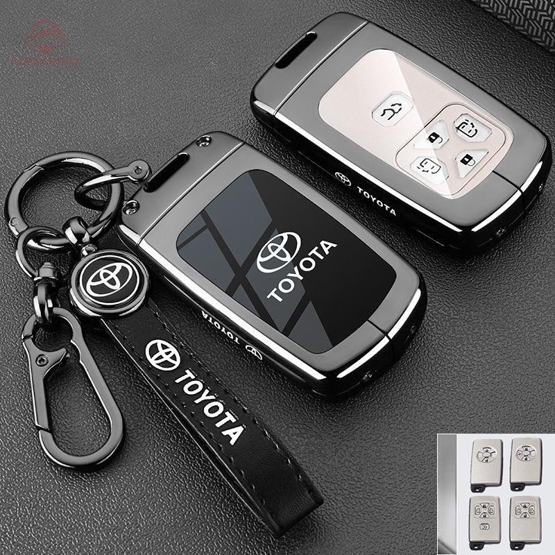 ฝาครอบกุญแจรีโมทสําหรับ Toyota Rav4 Previa Alphard Raize 06 07 Alphard Vellfire Estima, รถสมาร์ท Key Holder สังกะสีกุญแจปกป้อง Shell Key Chain อุปกรณ์เสริม