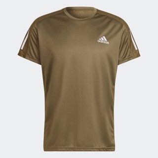 adidas วิ่ง เสื้อยืด Own the Run ผู้ชาย สีเขียว H34495