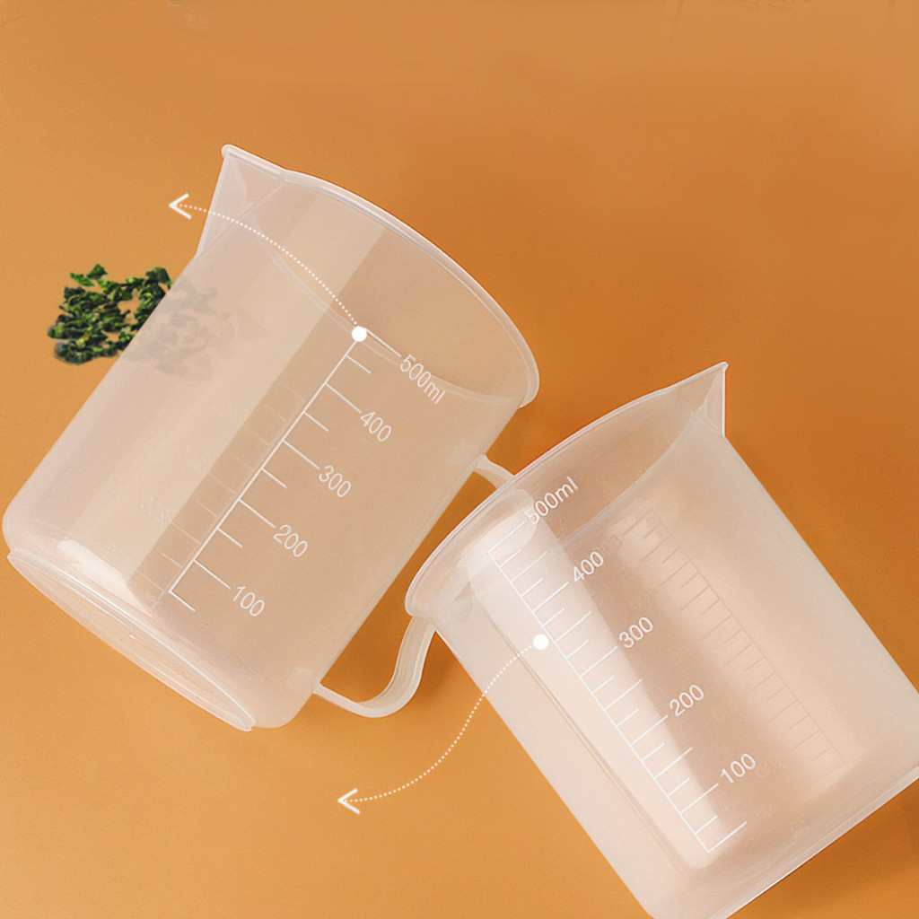 ถ้วยตวงจ่ายพร้อมความจุ 250ml - 500ml -1000ml สวยงามและหนามีหูจับ (ไม่มีฝา) NA888
