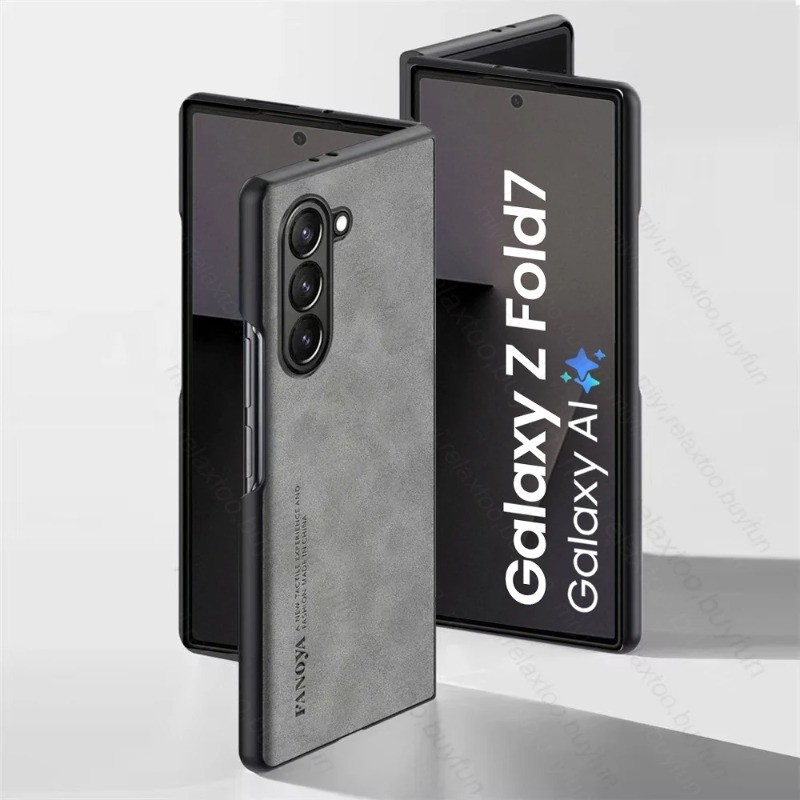 หนังแกะหนังกันกระแทกสําหรับ Samsung Galaxy Z Fold7 Fold6 Fold5 Fold4 Fold3 5G TPU กรอบนุ่มปกป้องเชลล์ Samsung พับ 7 6 5 4 3