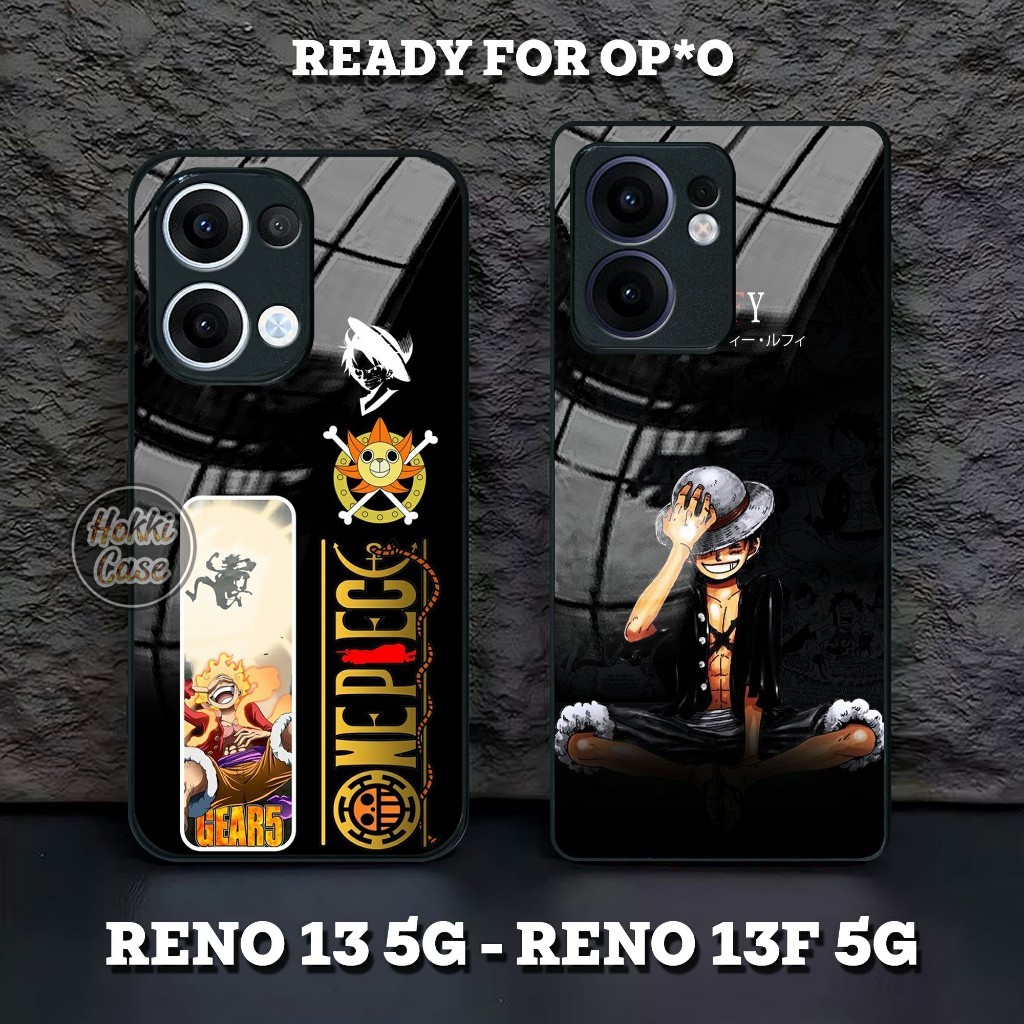 เคส Oppo Reno 13F 13 5G - Oppo Reno 13 Glass Softcase One Piece Motif - Oppo Reno 13 5G 13F Casing -