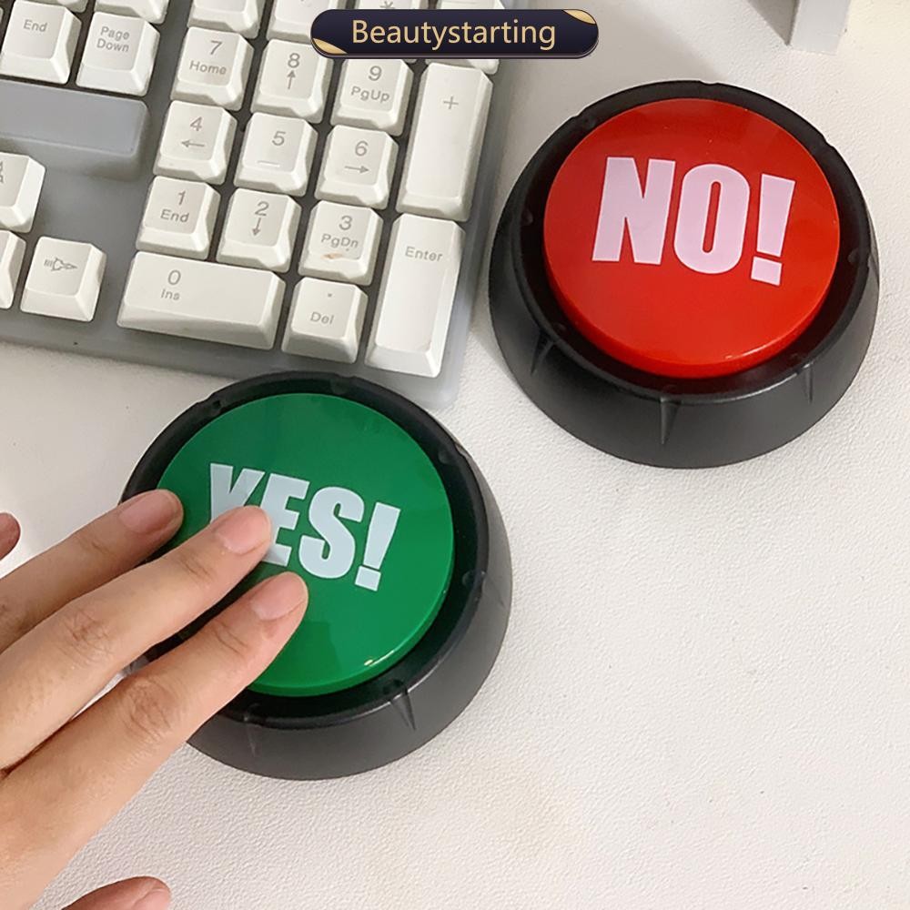 BEAUTYSTARTING YES NO ของขวัญสุ่มปุ่มเสียงของเล่นตลกความเครียด Reliever interactive ของเล่นตอบสนองเส