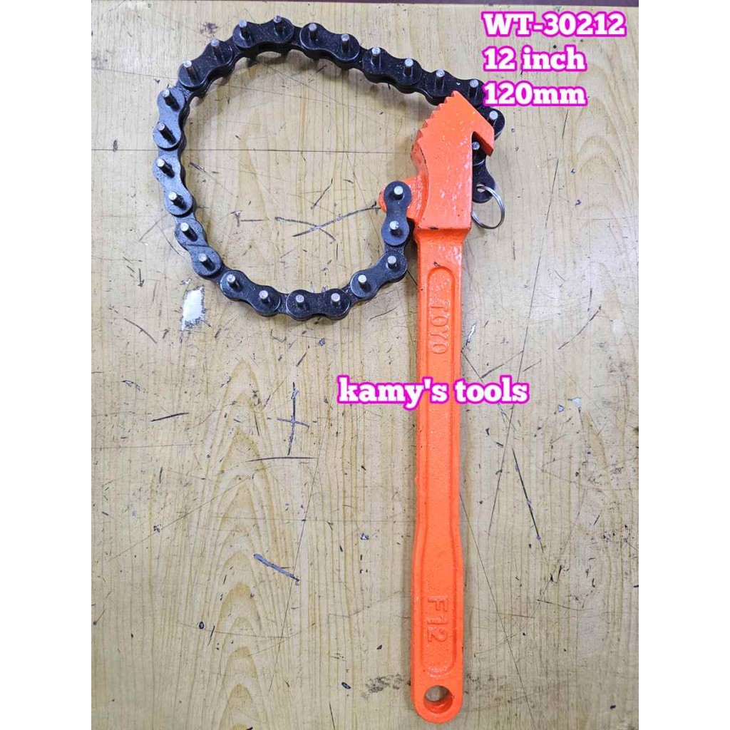 Wetools WT-30212 ประแจโซ่ด้ามยาว 12 นิ้ว เส้นผ่านศูนย์กลาง 120 มม
