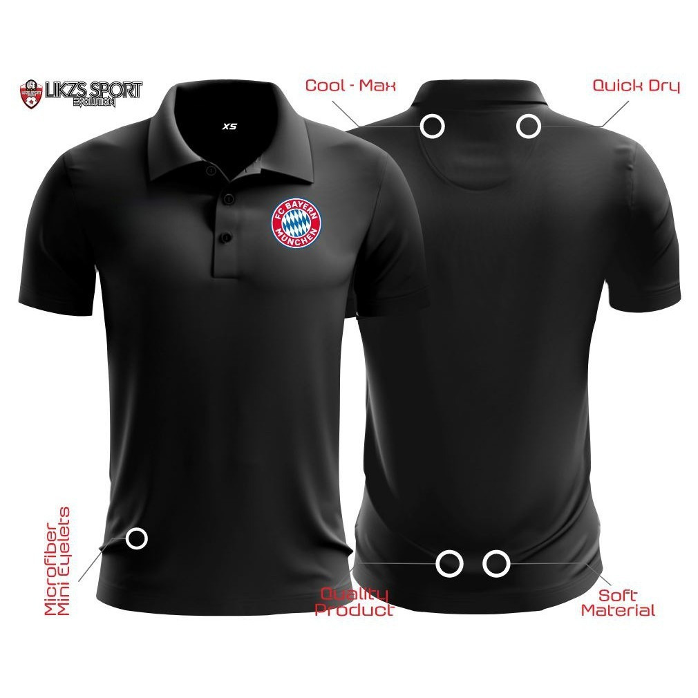 CQ X Bayern Munich Travel Jersey DX1 Football Futsal Polo Bundes Liga Official Top Microfiber Baju B