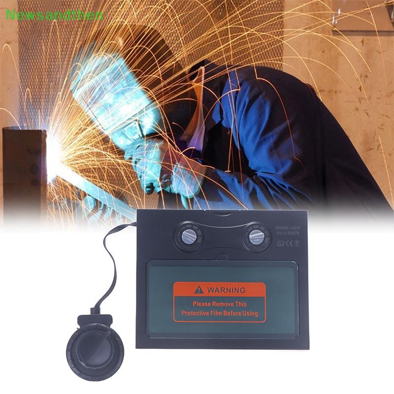 Newsandthen เชื่อมหมวกกันน็อคเลนส์เชื่อม Auto Darkening TX500C 110*90 มม.แผงพลังงานแสงอาทิตย์เชื่อมห
