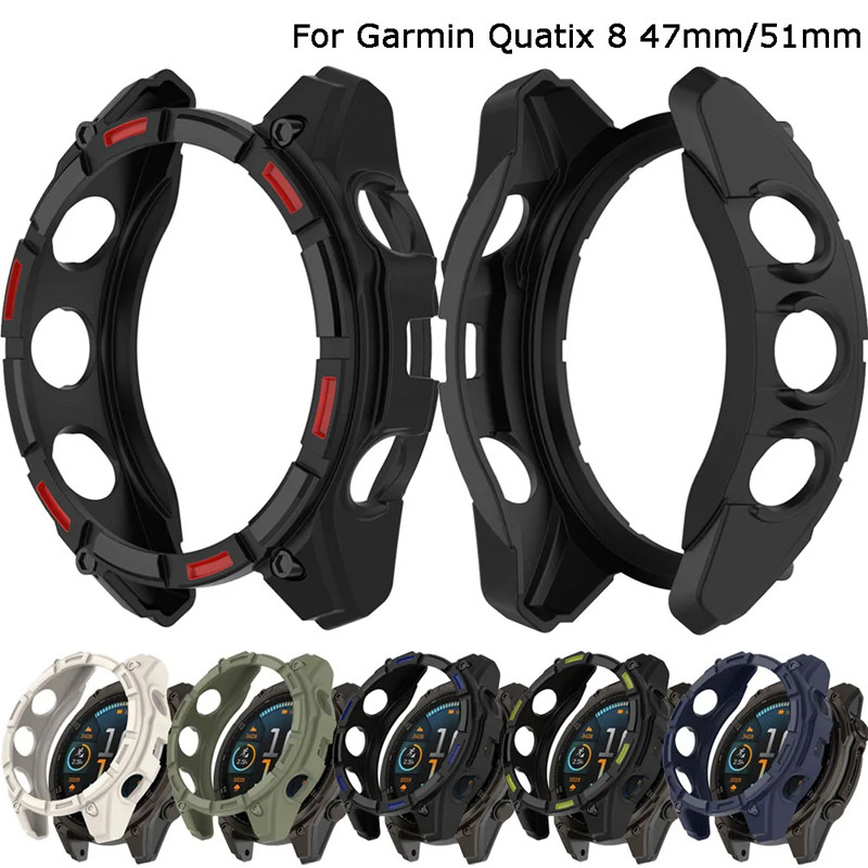 กรณีป้องกันสําหรับ Garmin Quatix 8 47 มม./51 มม.SmartWatch Protector กรณีฝาครอบ TPU Shell อุปกรณ์เสร