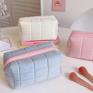 LULABY - TEMPAT POUCH PILLOW KOREA KOTAK PENSIL SLETING VELVET AESTHETIC PASTEL MAKE UP POUCH COSMETIC BAG CUTE